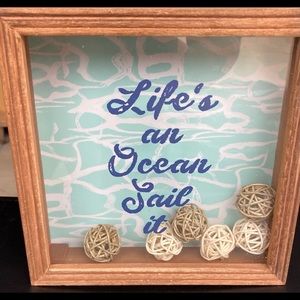 Shadow box “Life’s an Ocean” NWT